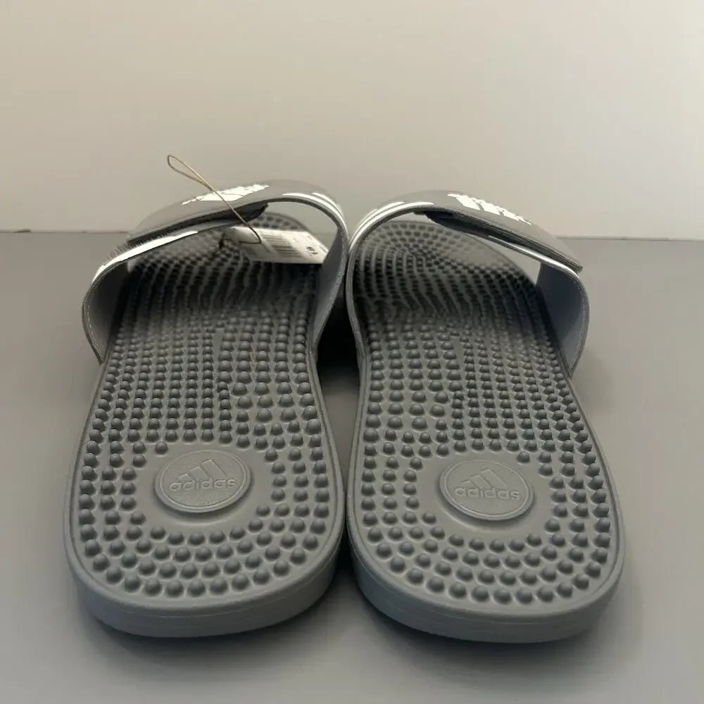 ADIDAS Mens Adissage Slides Sandal Grey/White/Grey Size 18 US HQ4373 NEW